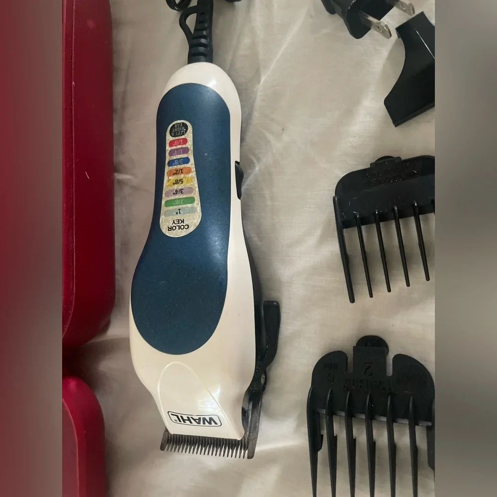 WAHL hair clippers with case and attachments
